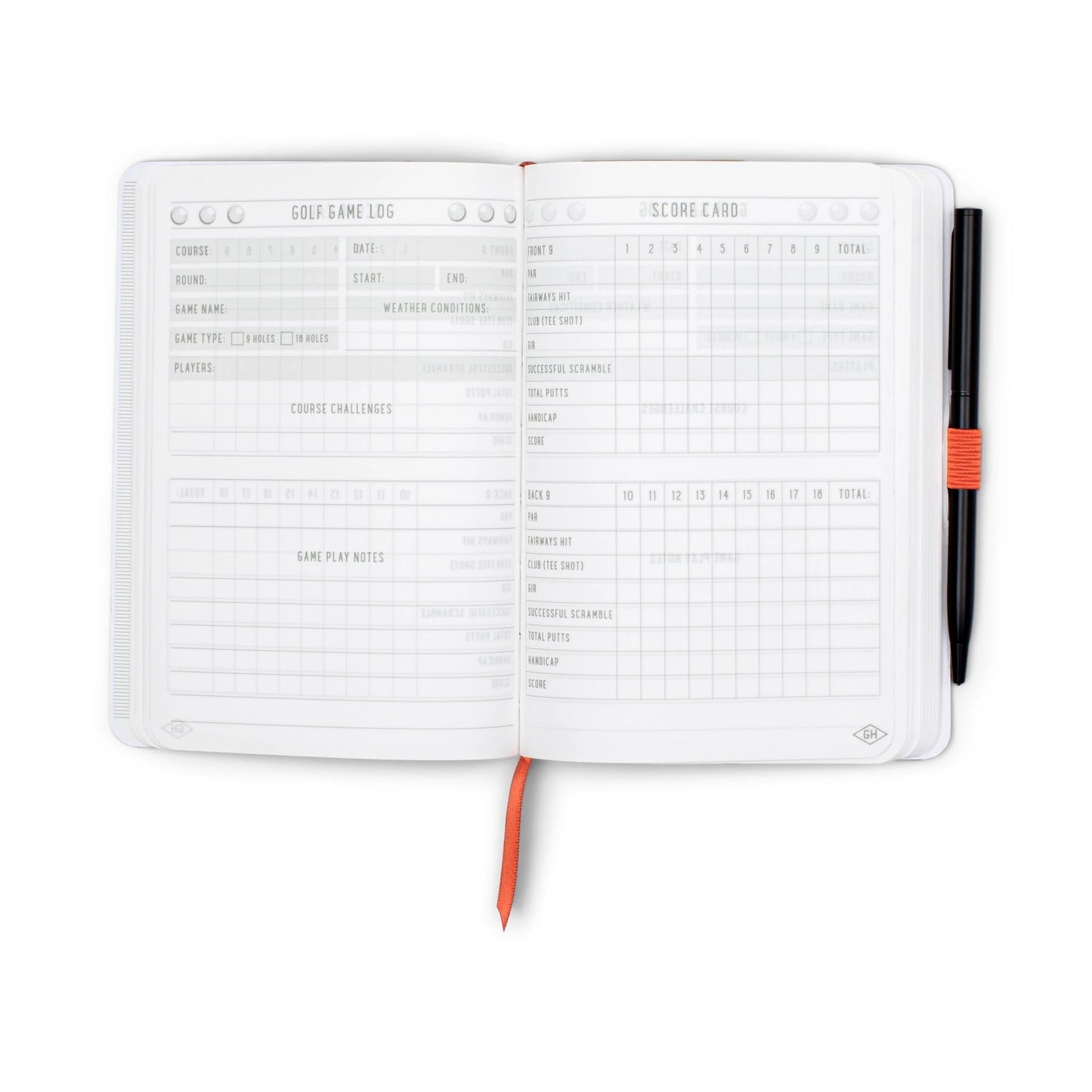 Waterproof Golf Notes Log Notebook (and Pen)