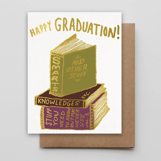 Important Books Happy Graduation Card