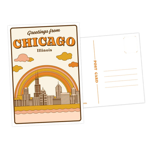 Greetings from Chicago, Illinois Retro Postcard