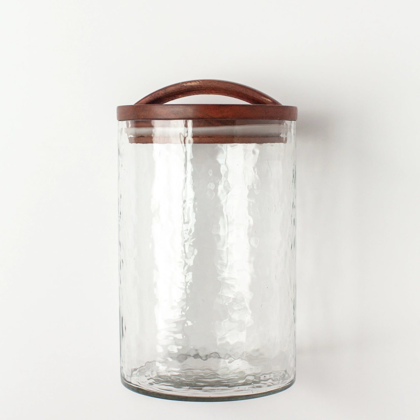 Hand Blown Hammered Glass Storage Canisters