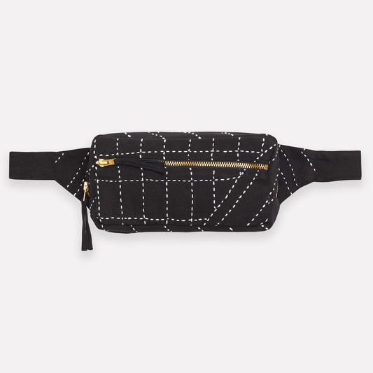 Kantha Stitched Crossbody Belt Bag