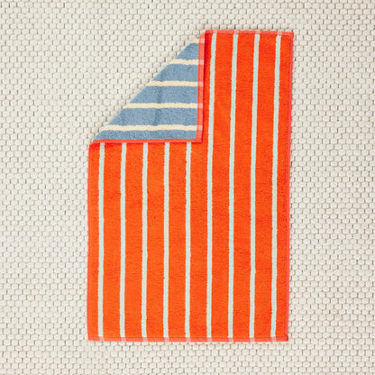 Terrycloth House Stripe Reversible Hand Towel