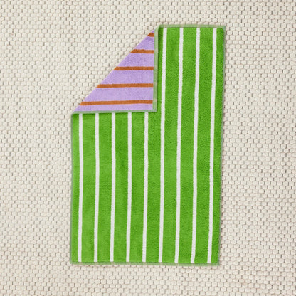 Terrycloth House Stripe Reversible Hand Towel