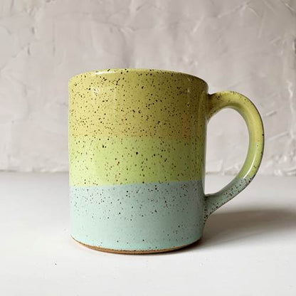 Handmade Stoneware Striped 12 oz Mug