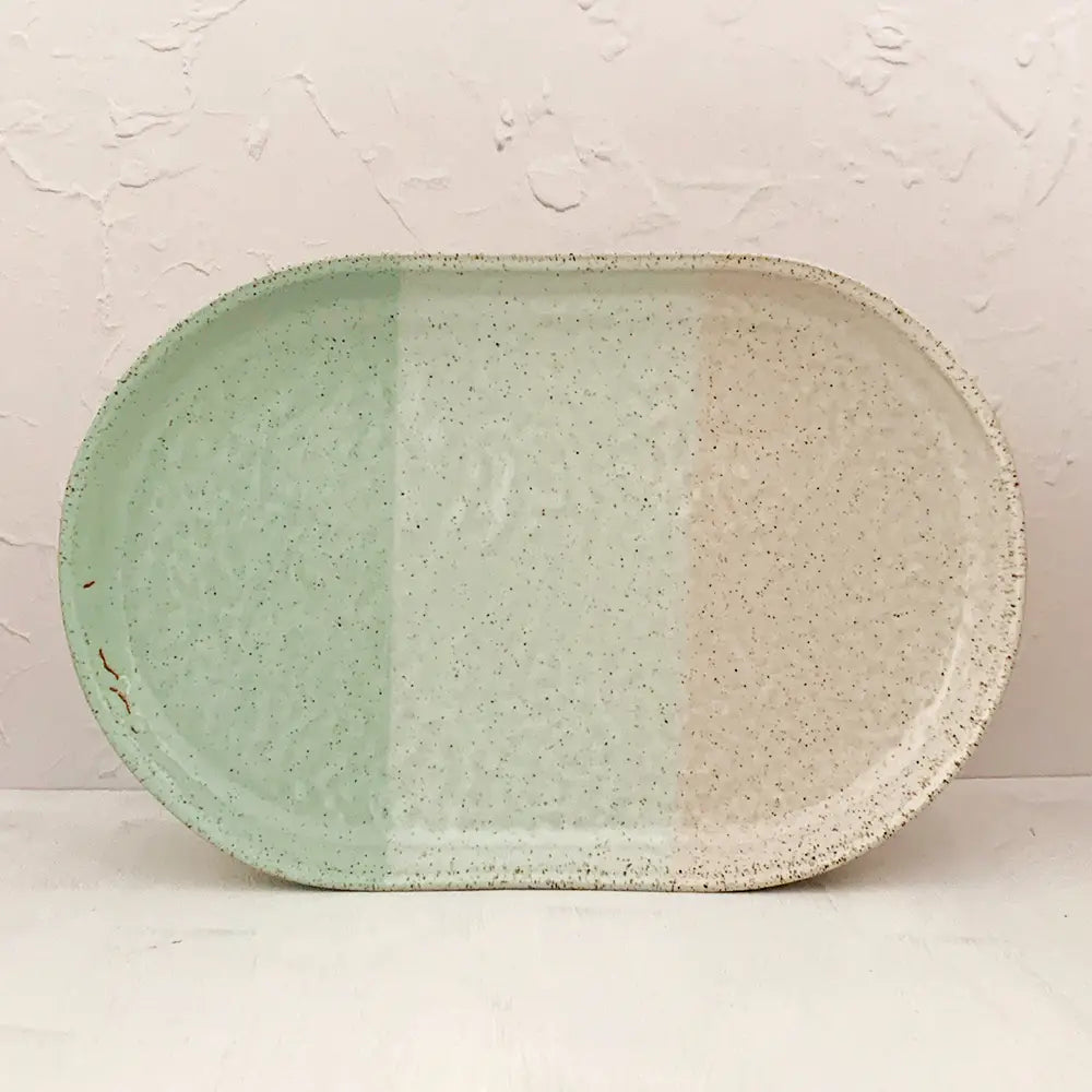 Handmade Ceramic 13.5" Oval Serving Platter