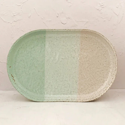 Handmade Ceramic 13.5" Oval Serving Platter