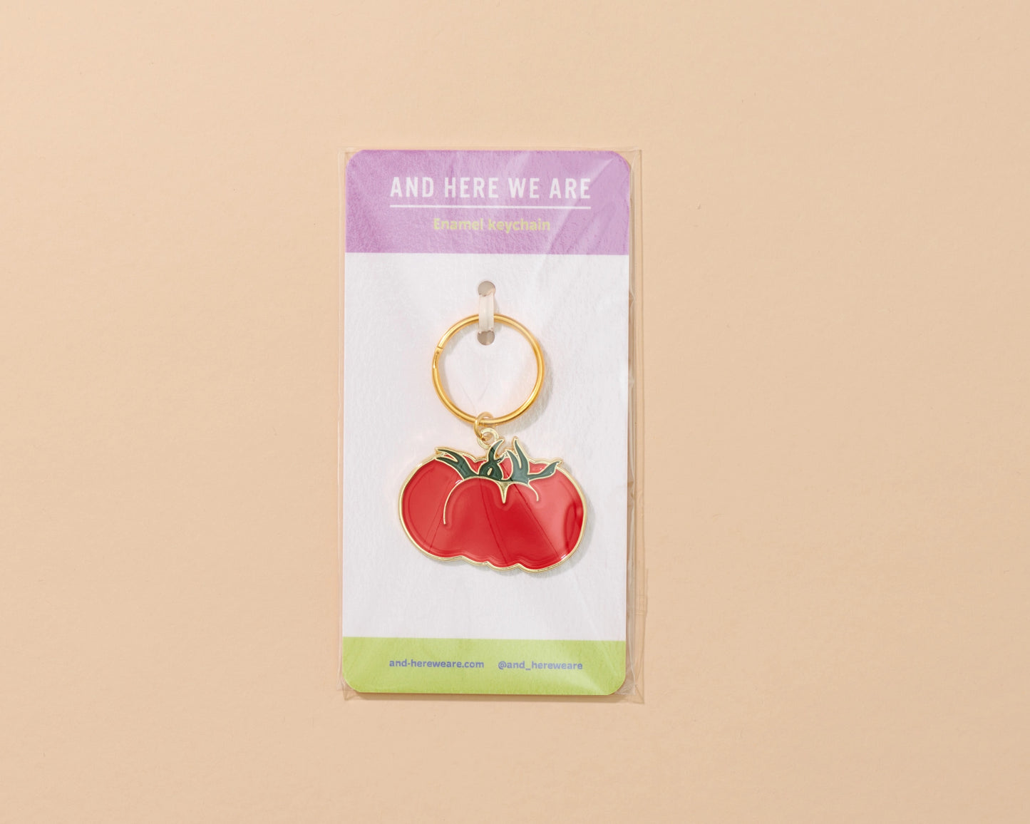 Heirloom Tomato Enamel Keychain