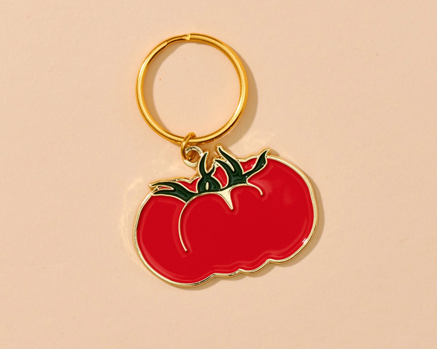 Heirloom Tomato Enamel Keychain