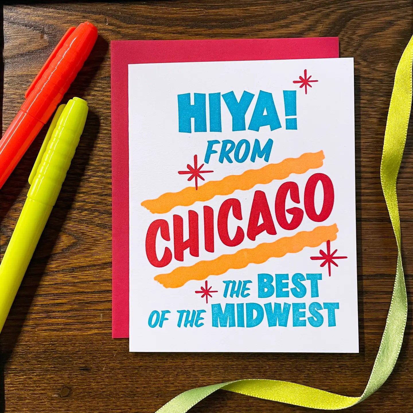 Hiya from Chicago Midwest Greeting Card