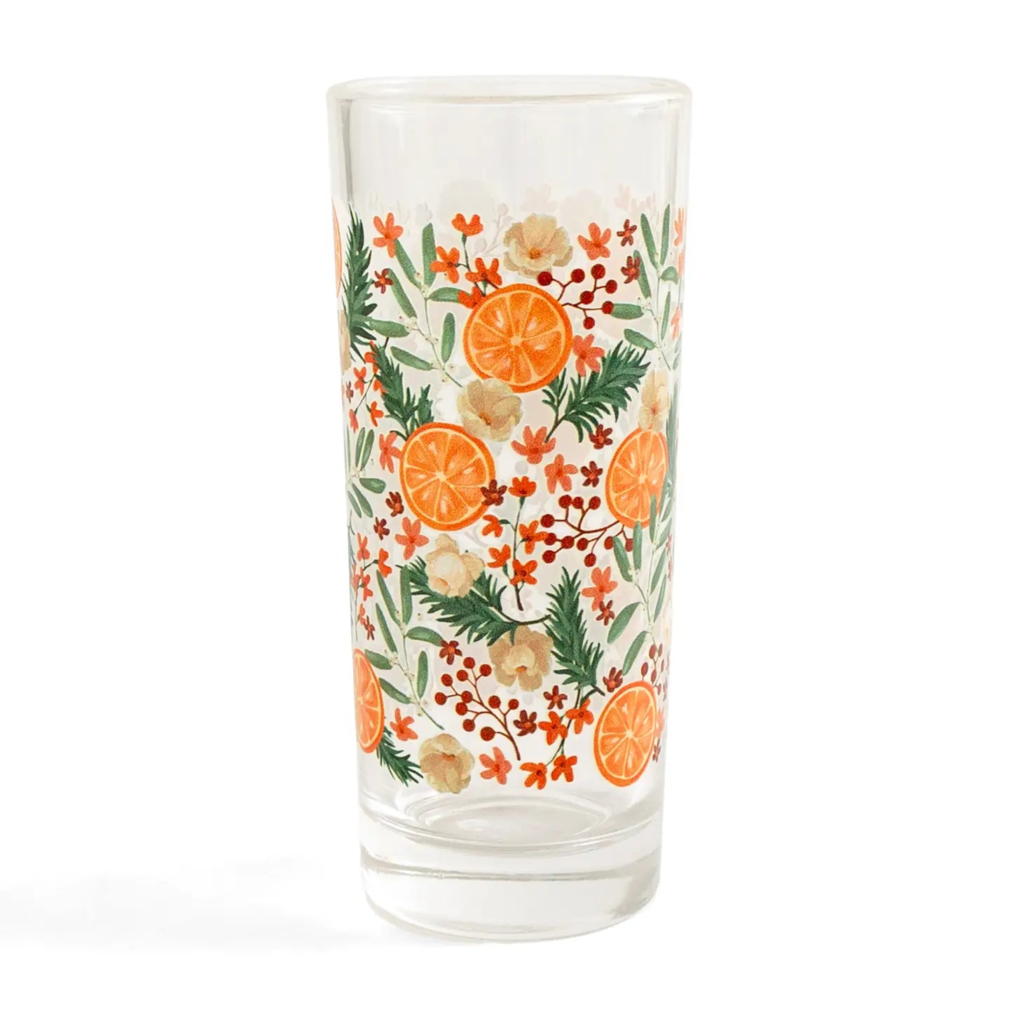 Spiced Orange Holiday Tall 7 oz Juice Glass