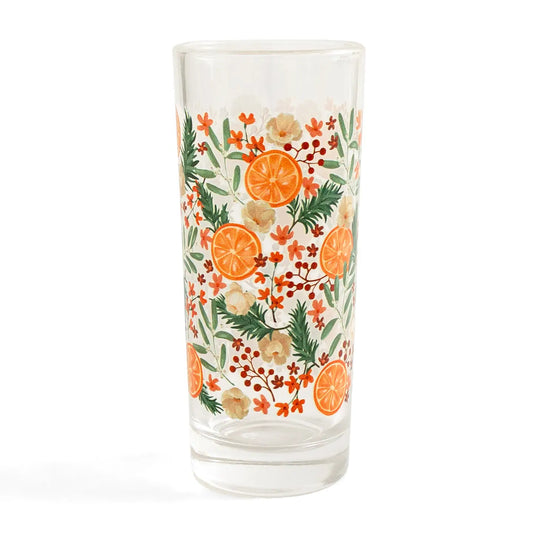Spiced Orange Holiday Tall 7 oz Juice Glass