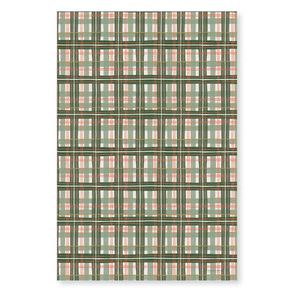 Holiday Plaid Gift Wrapping Sheets (Set of 3)