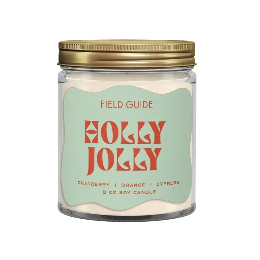 Winter Field Guide Soy Wax Glass Candle