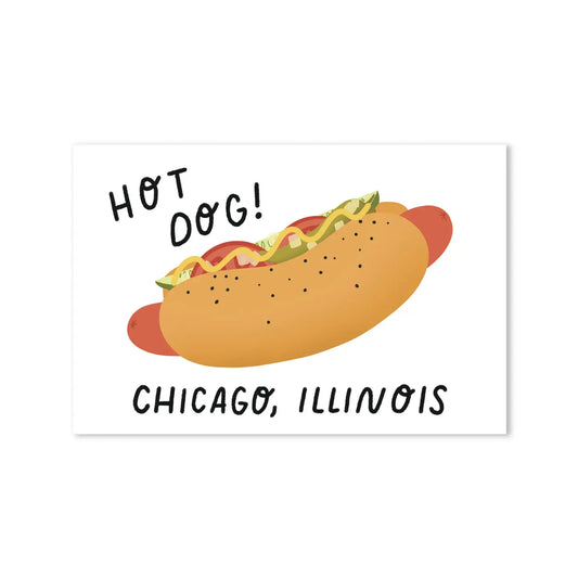 Hot Dog! Chicago, Illinois Postcard