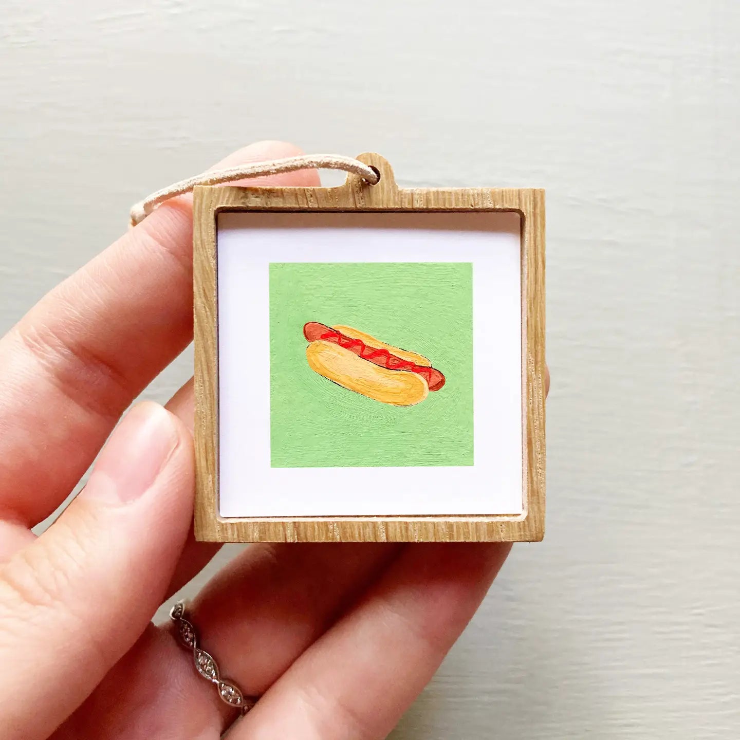 Hot Dog Mini 1" Gouache Art Print