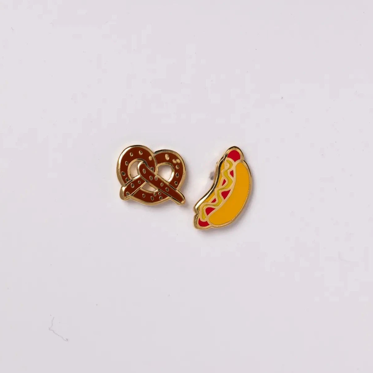 Pretzel & Hot Dog Earring Set