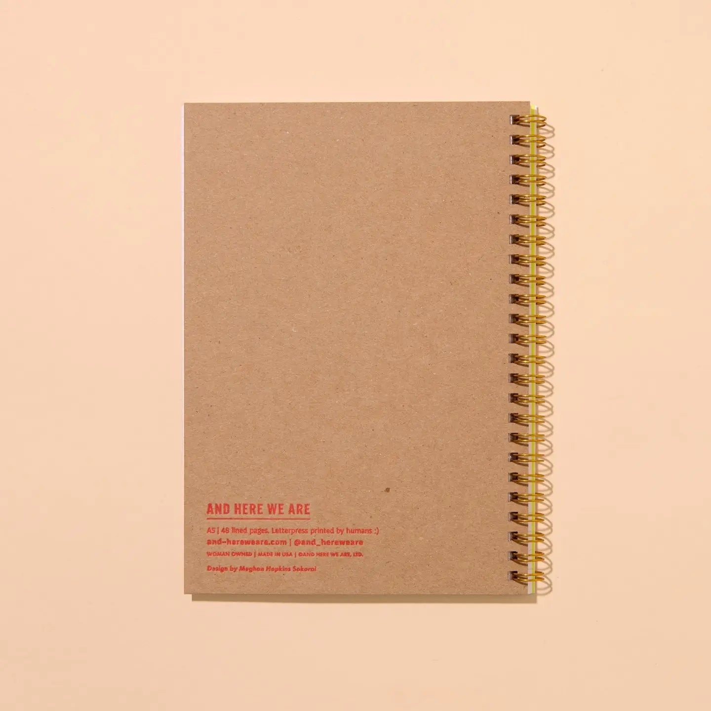 Hot Dog Spiral Bound Letterpress Notebook