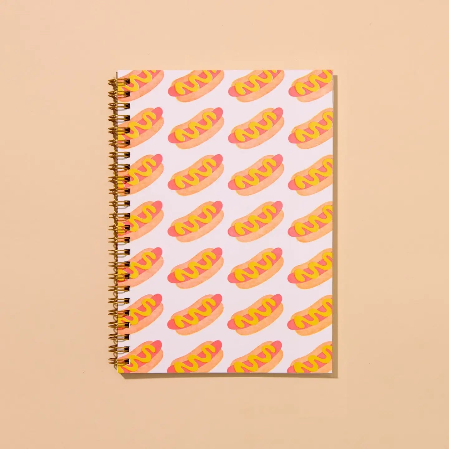 Hot Dog Spiral Bound Letterpress Notebook