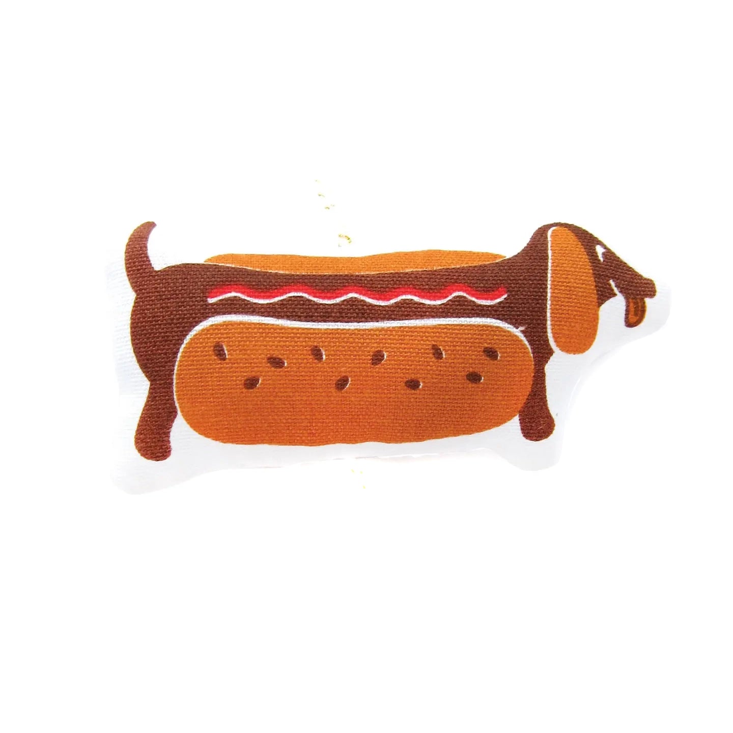 Daschund Hot Dog Stuffed Holiday Ornament