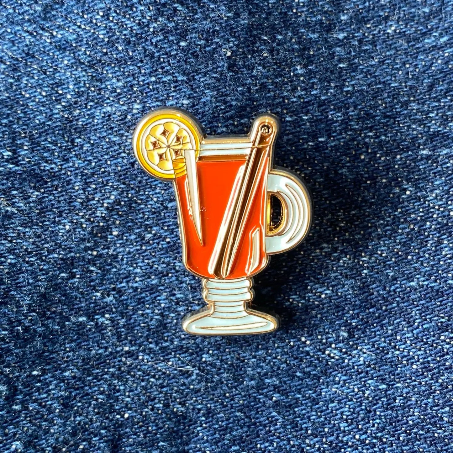 Hot Toddy Cocktail Enamel Pin