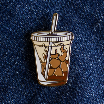 Cold Brew Coffee Beverage Enamel Pin