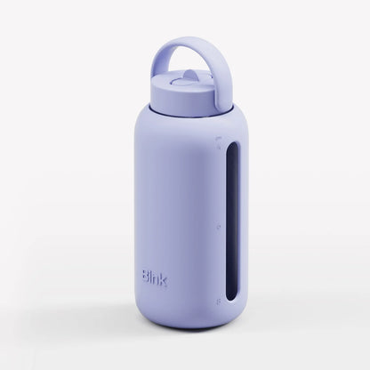 Glass & Silicone Reusable 27 Oz Flip Cap Water Bottle