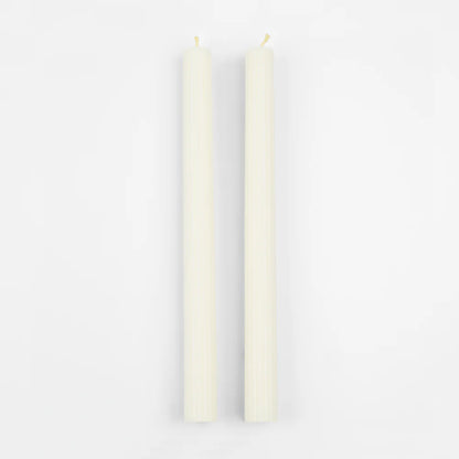 Ribbed Table 10" Taper Candles (Set of 2)