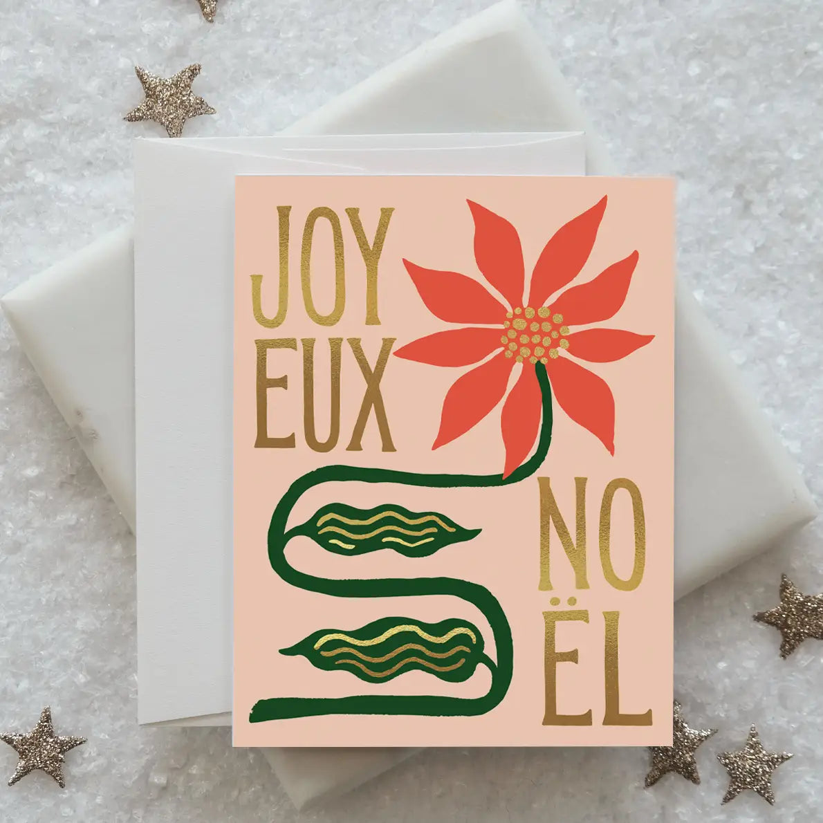 Joyeux Noel Gold Foil Holiday Card