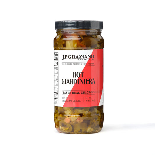 J.P. Graziano Hot Giardiniera 16 oz Jar