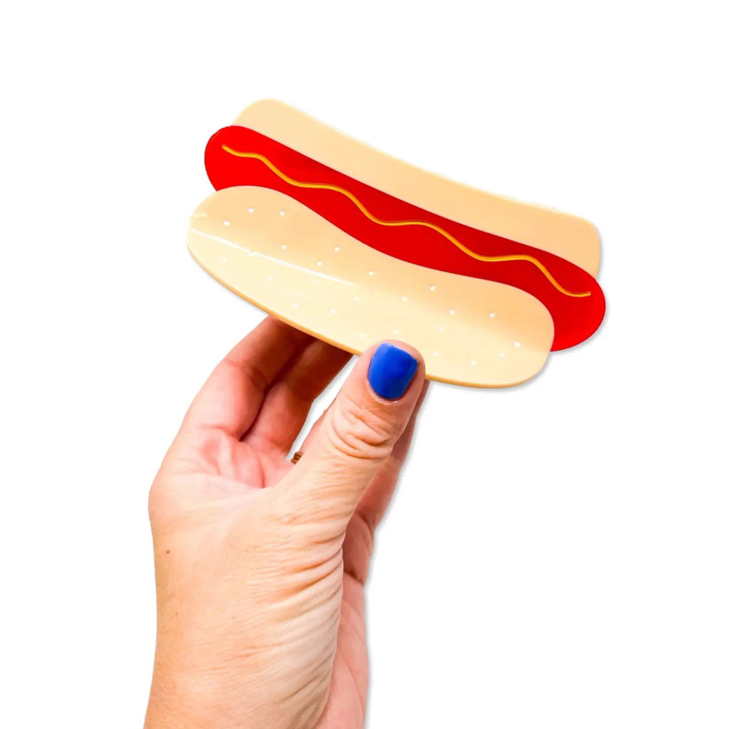 Jumbo Hot Dog 5.5" Hair Clip