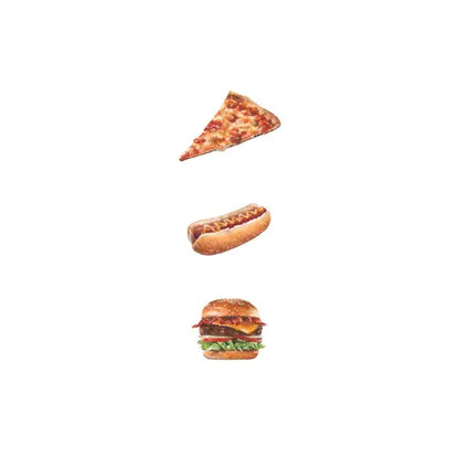 Junk Food Trio Temporary Tattoos (Pack of 2)