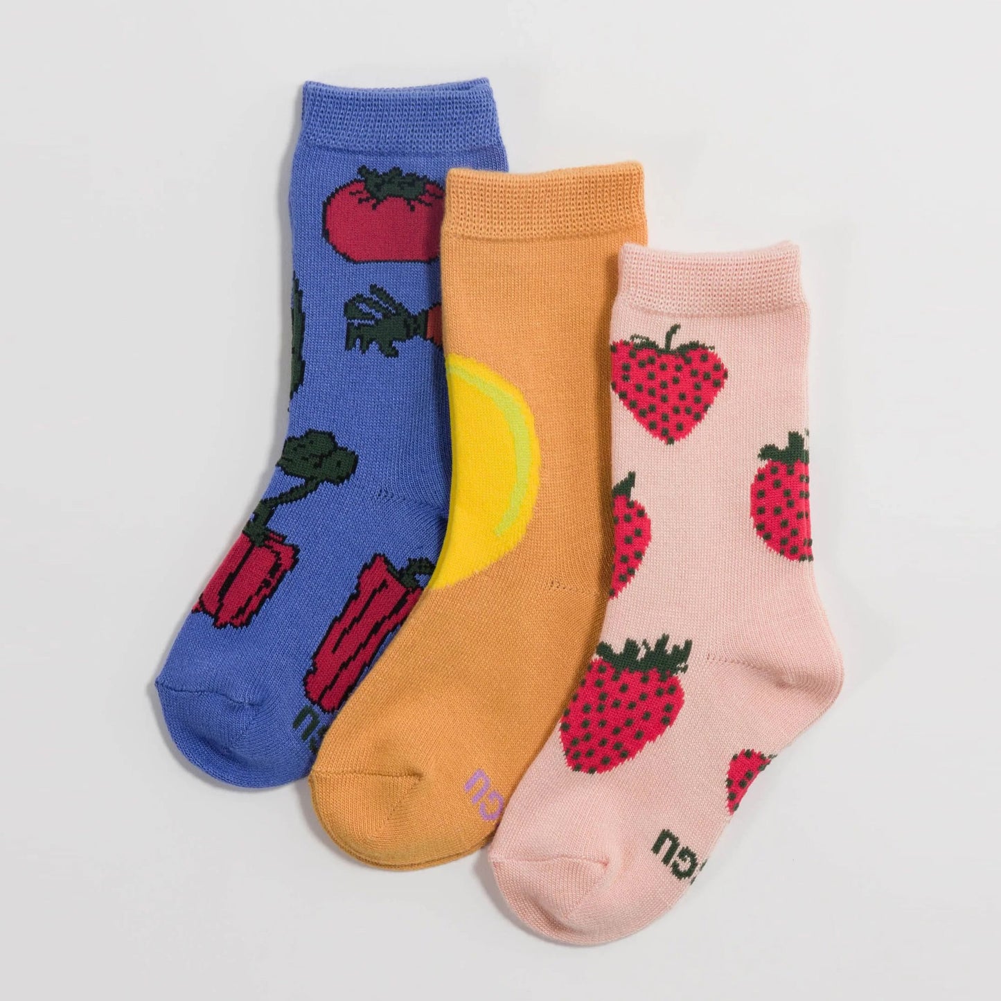 Bamboo Woven Kids Crew Socks (Set of 3)