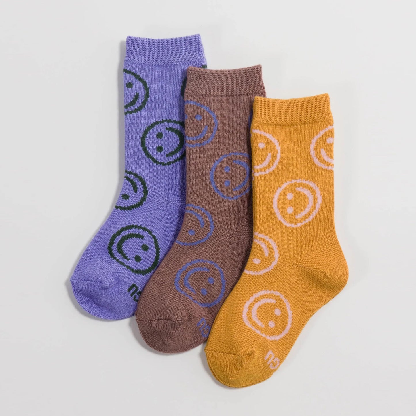 Bamboo Woven Kids Crew Socks (Set of 3)