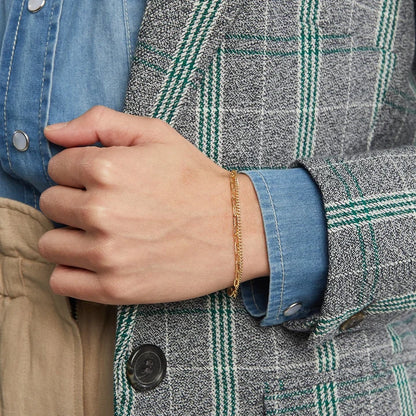 Layered Gold Chain Bracelet