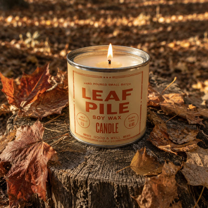 Fall Themed 8 Oz Soy Tin Candle