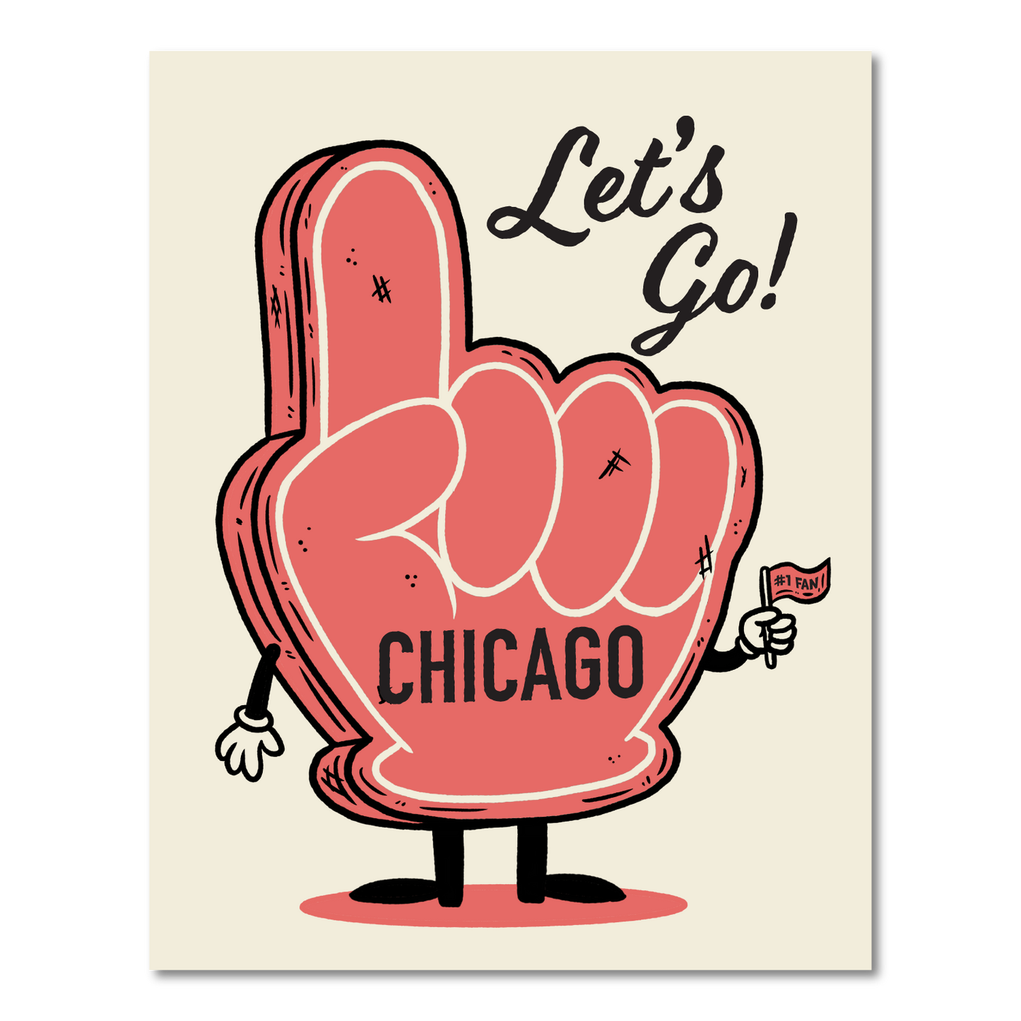 Let's Go Chicago 11" x 14" Screenprint