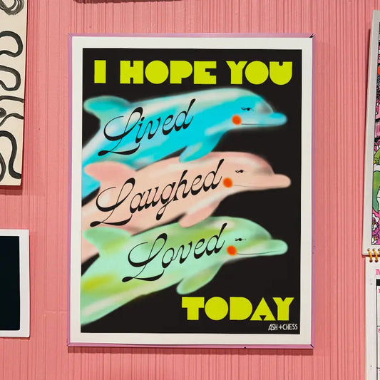 Live Laugh Love Dolphins 11" x 14" Archival Print