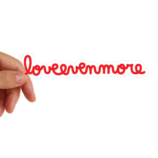 Love Even More Script Red Stickers (Pack of 5)