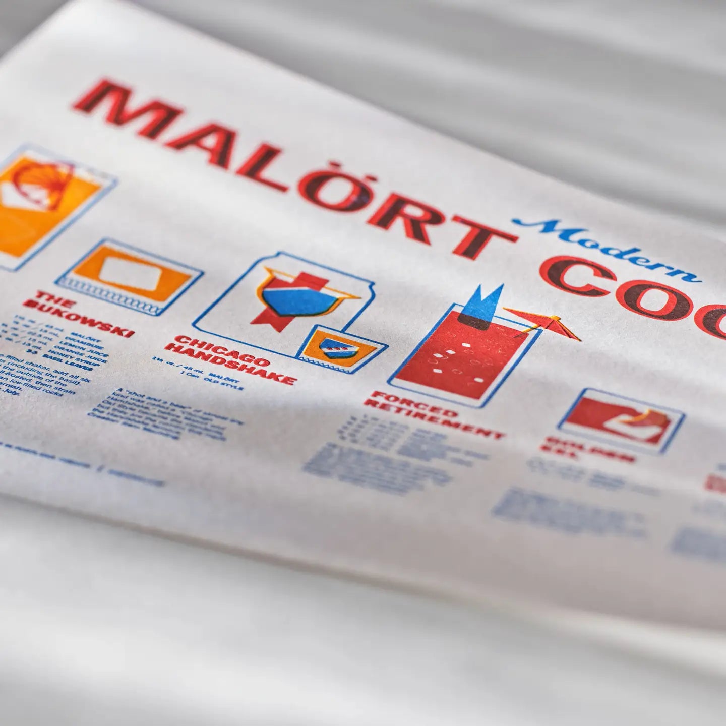 Malört Cocktail Recipes 11" x 14" Letterpress Print