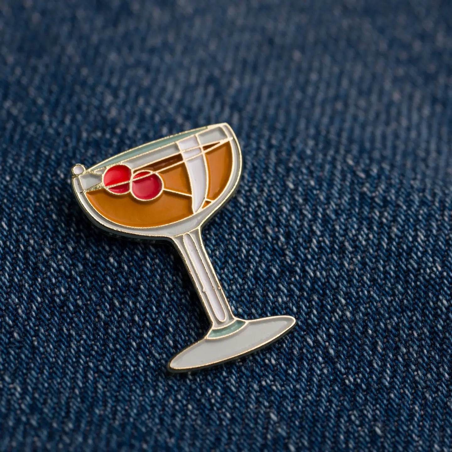 Manhattan Cocktail Enamel Pin