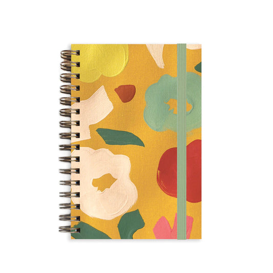 Marigold Painted Cover 4" x 6" Notebook (Ruled Pages)