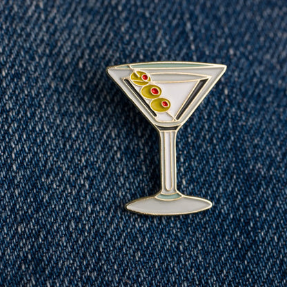 Martini Cocktail Enamel Pin