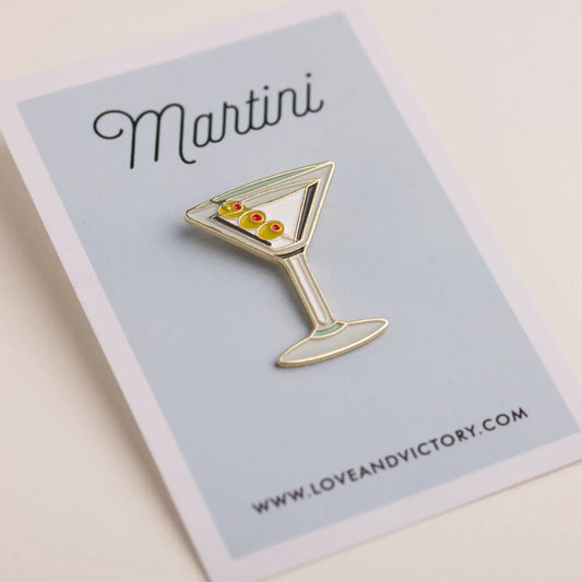 Martini Cocktail Enamel Pin