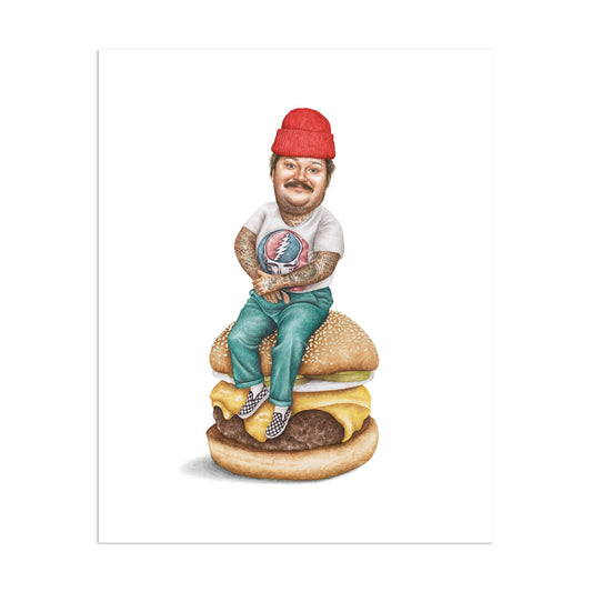 Matty Matheson on a Cheeseburger 8" x 10" Archival Print