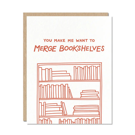 Merge Bookshelves Love or Valentine's Day Card