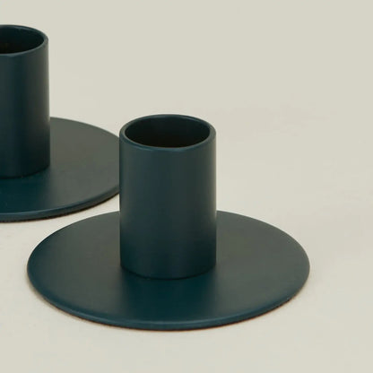 Essential Metal Taper Candle Holders (Set of 2)