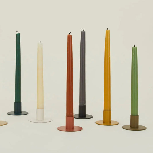 Essential Metal Taper Candle Holders (Set of 2)