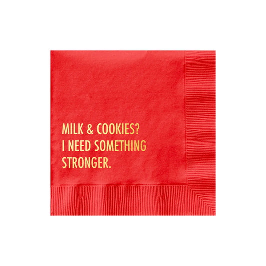 Milk & Cookies? Something Stronger Holiday Party Napkins