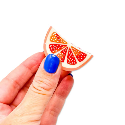 Mini Grapefruit Slice 2" Hair Clip