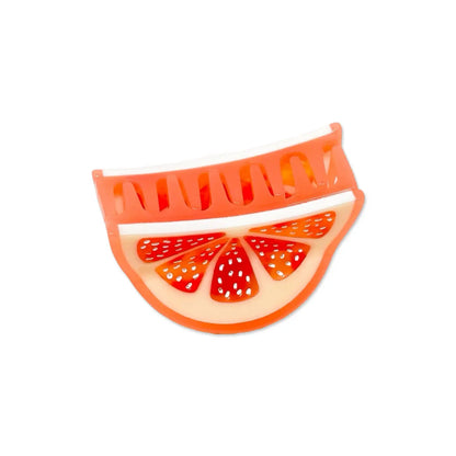 Mini Grapefruit Slice 2" Hair Clip